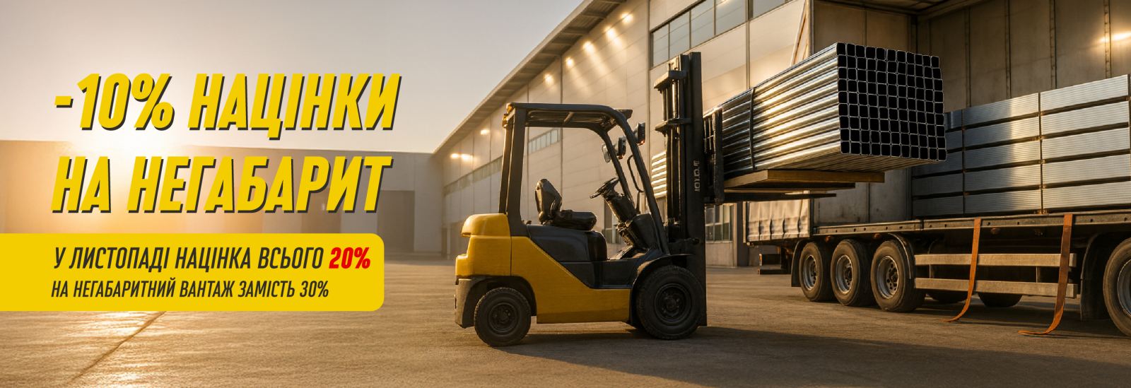 Перевезення негабаритного вантажу у листопаді зі знижкою